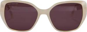 TOM TAILOR Damen Butterfly-Sonnenbrille, weiß, Uni, Gr. ONESIZE