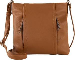 TOM TAILOR Damen TTBECA M Umhängetasche mit Reißverschluss-Details, braun, Uni, Gr. ONESIZE