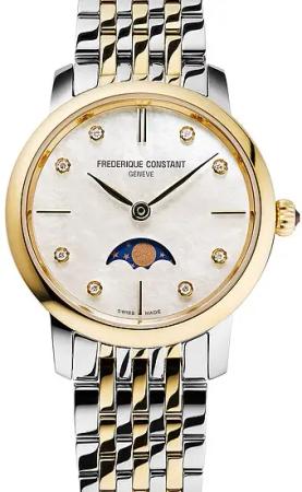 Frederique Constant Damenuhr Classics Slimline Ladies Mondphase FC-206MPWD1S3B