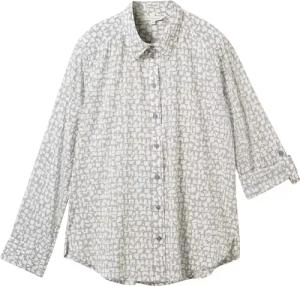TOM TAILOR Damen Bluse mit Muster, grau, Gemustert, Gr. 46