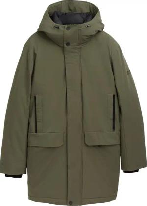 TOM TAILOR DENIM Herren Wasserabweisender Parka, grün, Uni, Gr. S