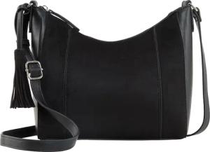 TOM TAILOR Damen TTPIRA M Beuteltasche mit Velourlederimitat, schwarz, Uni, Gr. ONESIZE
