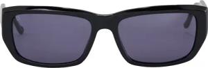 TOM TAILOR DENIM Damen Rechteckige Sonnenbrille, schwarz, Uni, Gr. ONESIZE