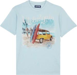 Vilebrequin Surf And Mini Moke Baumwoll-t-shirt Für Herren - Portisol - Blau - Größe S