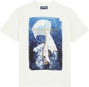 Vilebrequin Sailing Boat From The Sky Baumwoll-t-shirt Für Herren - Portisol - Weiss - Größe XXL