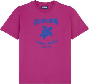 Vilebrequin Gomy Baumwoll-t-shirt Mit Aufgedrucktem Logo Für Herren - Portisol - Rot - Größe XXXL