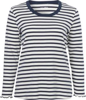 Zeitloses Langarmshirt mit gestreiftem Allover-Muster