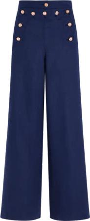 Vilebrequin Solid Leinenhose Für Damen – Vilebrequin X Ines De La Fressange - Liris - Blau - Größe L