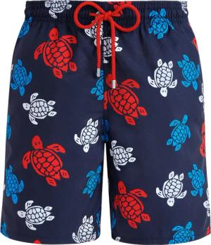 Lange Tortues Multicolores Badeshorts Für Herren - Okoa - Blau - Größe L - Vilebrequin