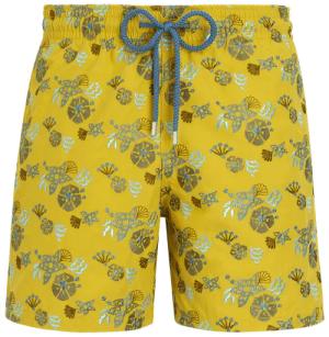 Men Swim Shorts Embroidered Flowers And Shells - Badeshorts - Mistral - Gelb - Größe XXL - Vilebrequin