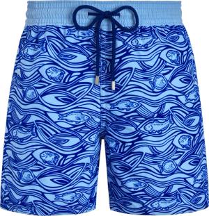 Beflockte Aquarium Badeshorts Für Herren - Moorea - Blau - Größe L - Vilebrequin