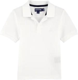 Vilebrequin Solid Polohemd Aus Baumwollpikee Mit Changierendem Effekt Für Jungen - Pantin - Weiss - Größe 10
