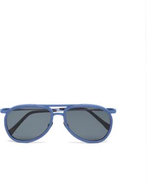 Vilebrequin Solid Unisex-sonnenbrille Mit Holz – Vbq X Shelter - Vol2nuit - Blau - Größe OSFA