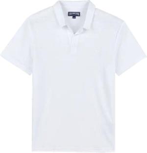 Vilebrequin Einfarbiges Polohemd Aus Leinenjersey Für Herren - Pyramid - Weiss - Größe S