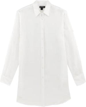 Vilebrequin Solid Hemdkleid Aus Leinen Für Damen - Fragance - Weiss - Größe M