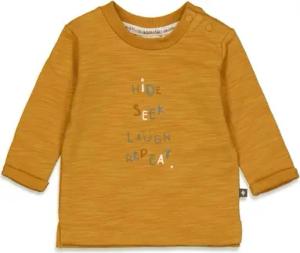 Feetje Langarmshirt Repeat Griddly Bear Okergeel