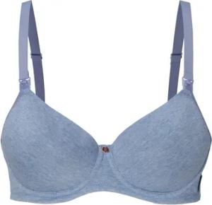Noppies Gepolsterter Still-BH Cotton Melange Light Blue Melange