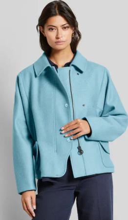 Jacke mit lässigem Schnitt in blaugrau