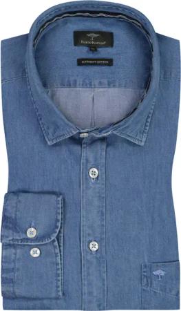 Fynch-Hatton Jeanshemd aus Baumwolle mit Logo-Stickerei