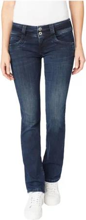 Pepe Jeans Damen Jeans Gen - Regular Fit - Blau - Blue Black Wiser