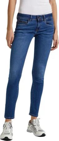 Pepe Jeans Damen Jeans SLIM JEANS LW - Slim Fit - Blau - Medium Used