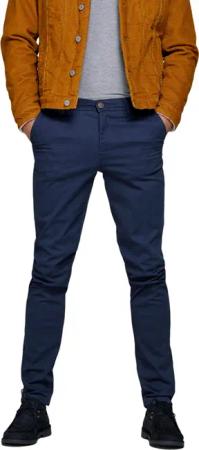 Jack & Jones Herren Chino Hose JJIMARCO JJBOWIE SA - Slim Fit - Blau - Grün
