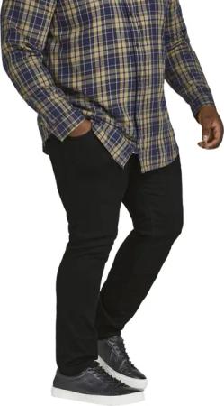Jack & Jones Herren Jeans JJITIM JJORIGINAL AM 816 - Slim Fit - Schwarz - Black Plussize