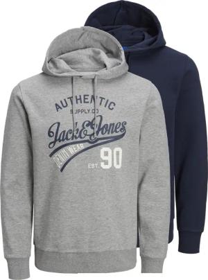 Jack & Jones Herren Hoodie Kapuzenpullover JJETHAN - 2er Pack - Regular Fit