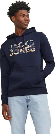 Jack & Jones Herren Kapuzenpullover Hoodie JJEJEFF CORP LOGO - Regular Fit