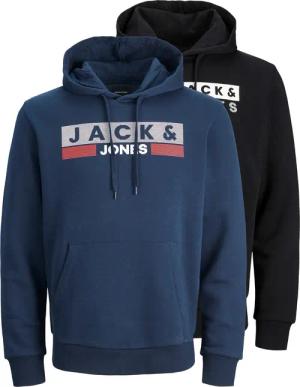 Jack & Jones Herren Hoodie Kapuzenpullover JJECORP LOGO- 2er Pack - Regular Fit