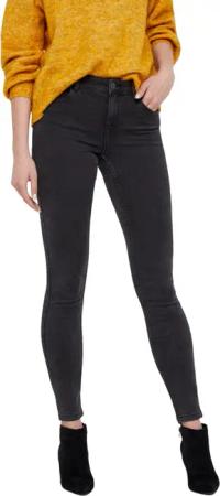 Vero Moda Damen Jeans VMSEVEN NW S SHAPE UP JEANS VI501 - Skinny Fit - Grau - Dark Grey Denim
