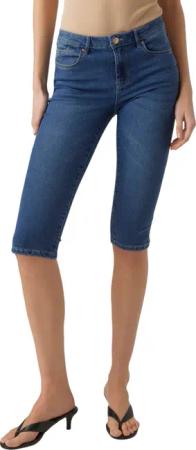 Vero Moda Damen Bermuda VMJUNE - Slim Fit - Blau, Schwarz