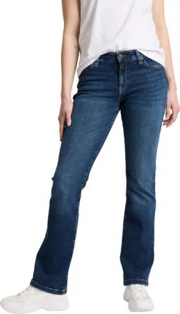 Cross Jeans Damen Jeans LAUREN - Bootcut - Blau - Deep Blue Used