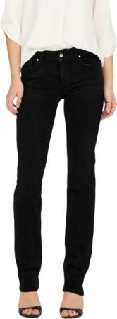 Only Damen Jeans ONLALICIA DOT297 - Straight Fit - Schwarz - Washed Black