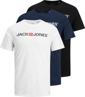 Jack & Jones Herren Rundhals T-Shirt JJECORP LOGO 3er PACK - Slim Fit