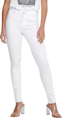 Only Damen Jeans onlBLUSH MID SK ANK RAW REA0730 - Skinny Fit - Weiß - White