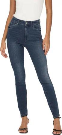 Only Damen Jeans ONLMILA HW SK ANK DNM BJ407 - Skinny Fit - Blau - Blue Black Denim