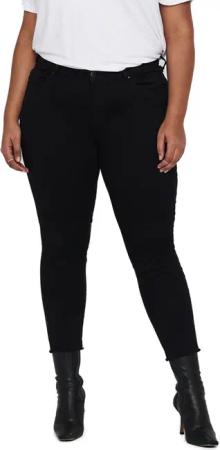 Carmakoma by Only Damen Jeans CARWILLY LIFE REG SK ANK - Skinny Fit - Schwarz - Black - Plus Size