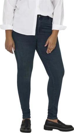 Carmakoma by Only Damen Jeans CARAUGUSTA HW SKINNY BJ558 - Skinny Fit - Blau - Blue Black Denim - Plus Size