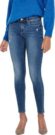 Only Damen Jeans ONLWAUW LIFE BJ114 Skinny Fit - Blau - Dark Blue Denim