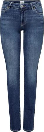 Only Damen Jeans ONLALICIA REG STRT DNM DOT879 - Straight Fit - Blau - Medium Blue Denim