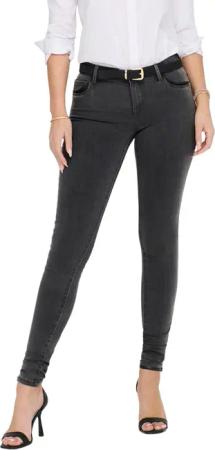 Only Damen Jeans onlRAIN REG SKINNY JEANS CRY6060 - Skinny Fit - Schwarz - Blau
