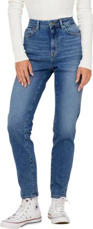 Only Damen Jeans ONLEMILY STRETCH - Straight Fit - Blau - Medium Blue Denim