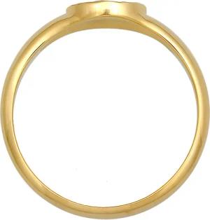 Haze & Glory Ring - Ring Siegelring Rund - Grateful 375 Gelbgold - Gr. 52 MM - in Gold - für Damen