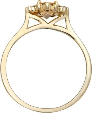 Haze & Glory Ring - Ring Diamant Morganit Verlobungsring 375 Gelbgold - Gr. 52 MM - in Gold - für Damen