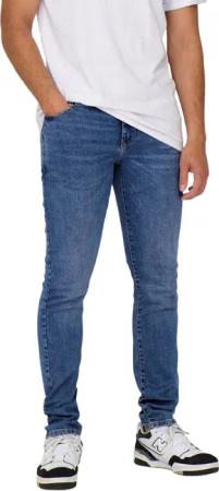 Only & Sons Herren Jeans ONSLOOM SLIM 6756 - Slim Fit - Blau - Medium Blue Denim