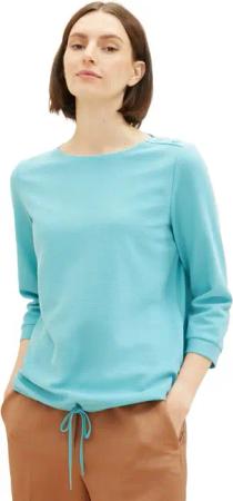 Tom Tailor Damen Langam-Shirt BUTTON - Relaxed Fit