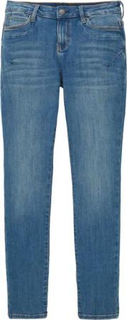 Tom Tailor Damen Jeans TAPERED RELAXED - Relaxed Fit - Blau Used Mid Stone Blue Denim
