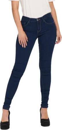Only Damen Jeans onlRAIN REG SKINNY JEANS CRY6060 - Skinny Fit - Schwarz - Blau