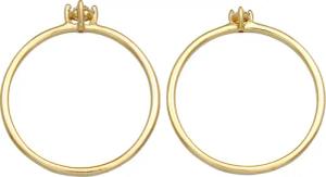 Elli Ringe - Ring Topas Solitär Stapelring 2er Set 375 Gelbgold - Gr. 58 MM - in Gold - für Damen
